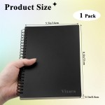 Vixara A5 Spiral Notebook, 1 Pack 120 Pages Ruled Notebook with 80 GSM Paper, Plastic Cover Notebook for School, Office, Writing, Notes and Daily Planning Vixara A5 Spiral Notebook, 1 Pack 120 Pages Ruled Notebook with 80 GSM Paper, Plastic Cover Notebook for School, Office, Writing, Notes and Daily Planning