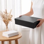 Vixara Large Black Gift Box with Lid, 1 Pack Rigid Cardboard Paper Box for Gift Wrapping, Present Packaging, Storage Organization, Keepsake Box for Weddings, Holidays and Special Occasions Vixara Large Black Gift Box with Lid, 1 Pack Rigid Cardboard Paper Box for Gift Wrapping, Present Packaging, Storage Organization, Keepsake Box for Weddings, Holidays and Special Occasions